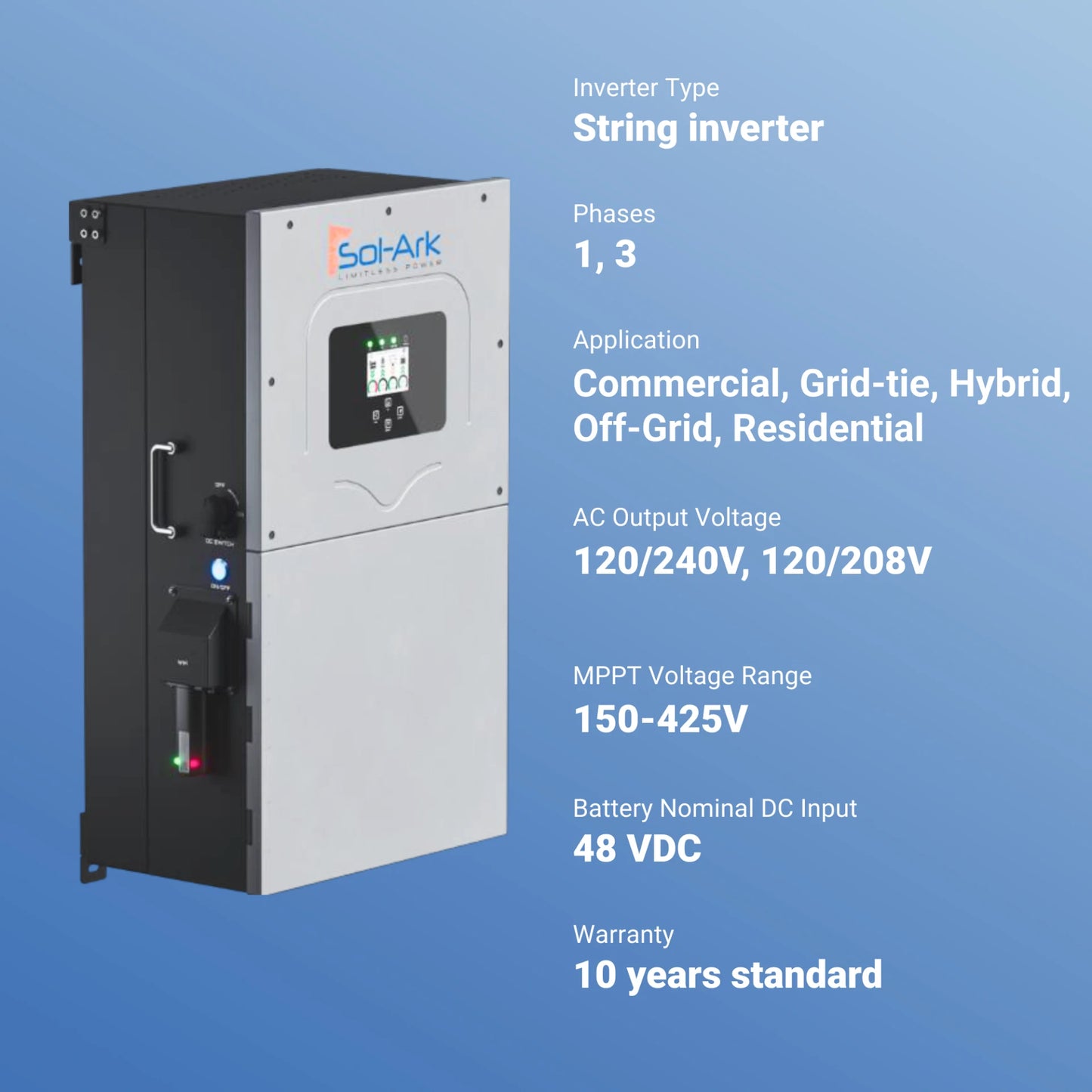 Sol-Ark SA-18K-2P 18kW Hybrid Inverter