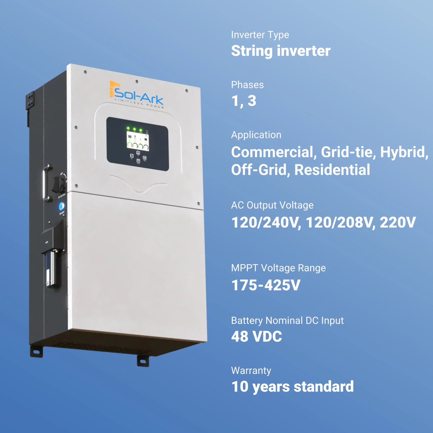 Sol-Ark SA-15K-2P 15.0kW Hybrid Inverter