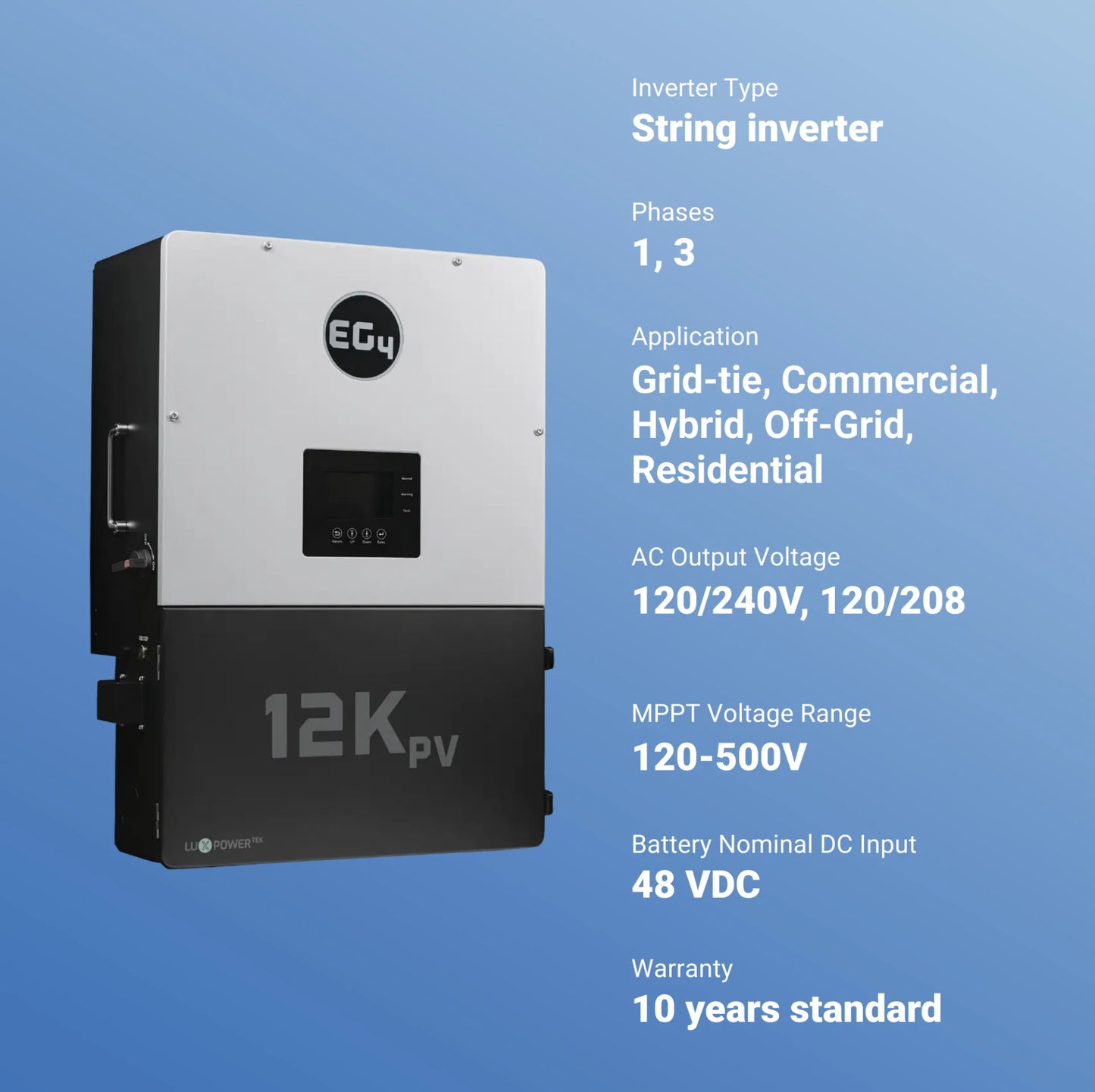 EG4 EG412KPV8LV 8kW Hybrid Inverter/Charger