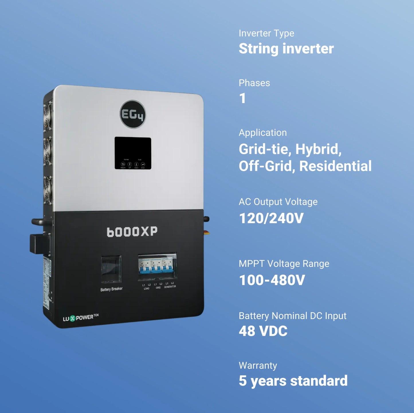 EG4 EG4-6000XP 6kW Off-Grid Inverter/Charger