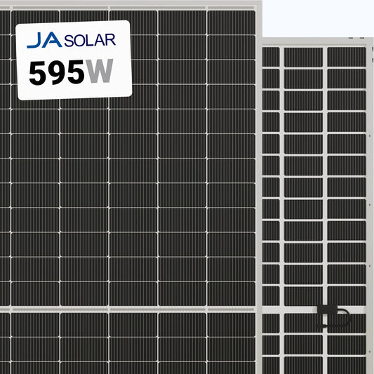 JA Solar 595W Solar Panel 144 Cell Bifacial JAM72D40-595/MB-US