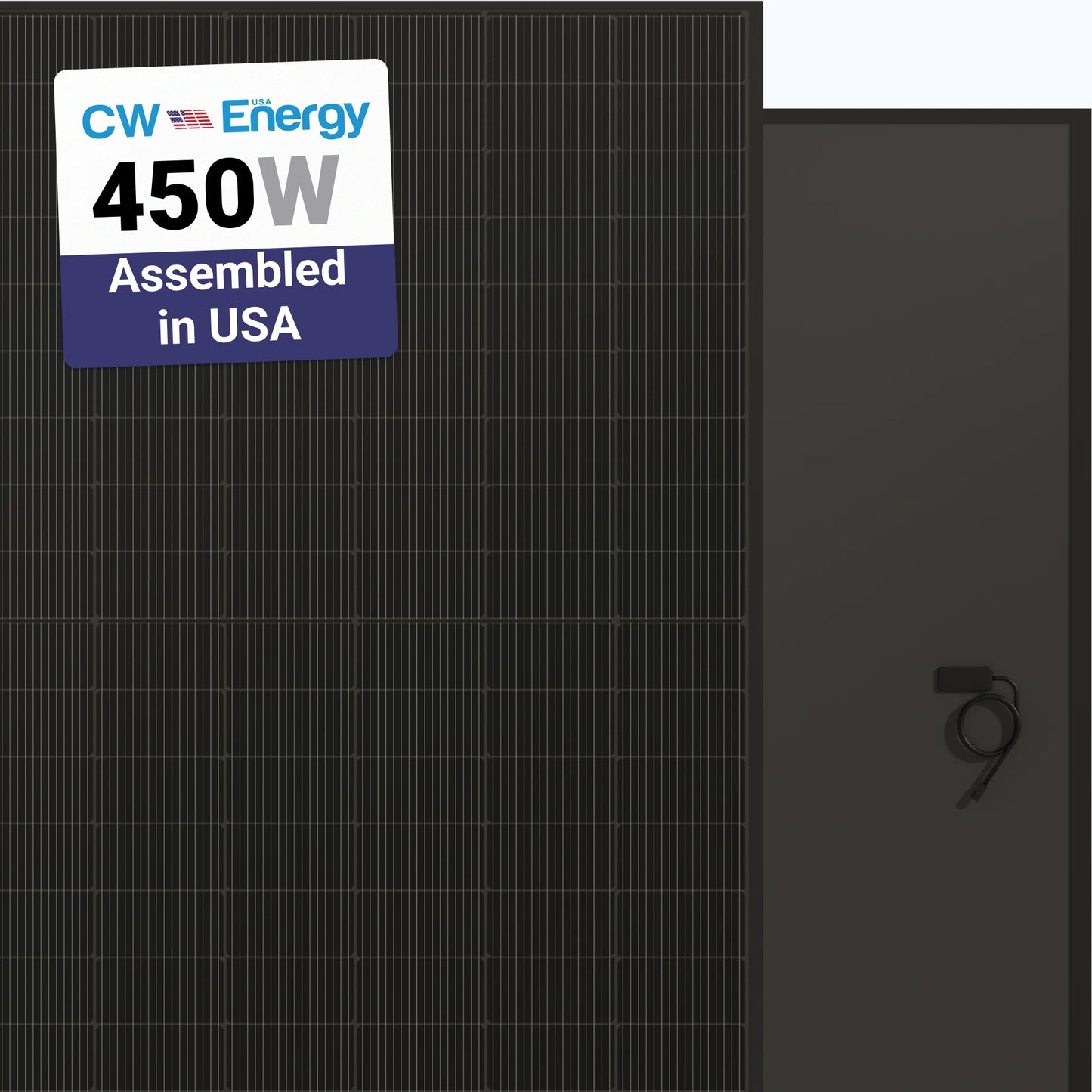 CW Energy 450W Solar Panel 108 Cell All-Black CWT450-108TNFB10 Assembled in the USA Clearance