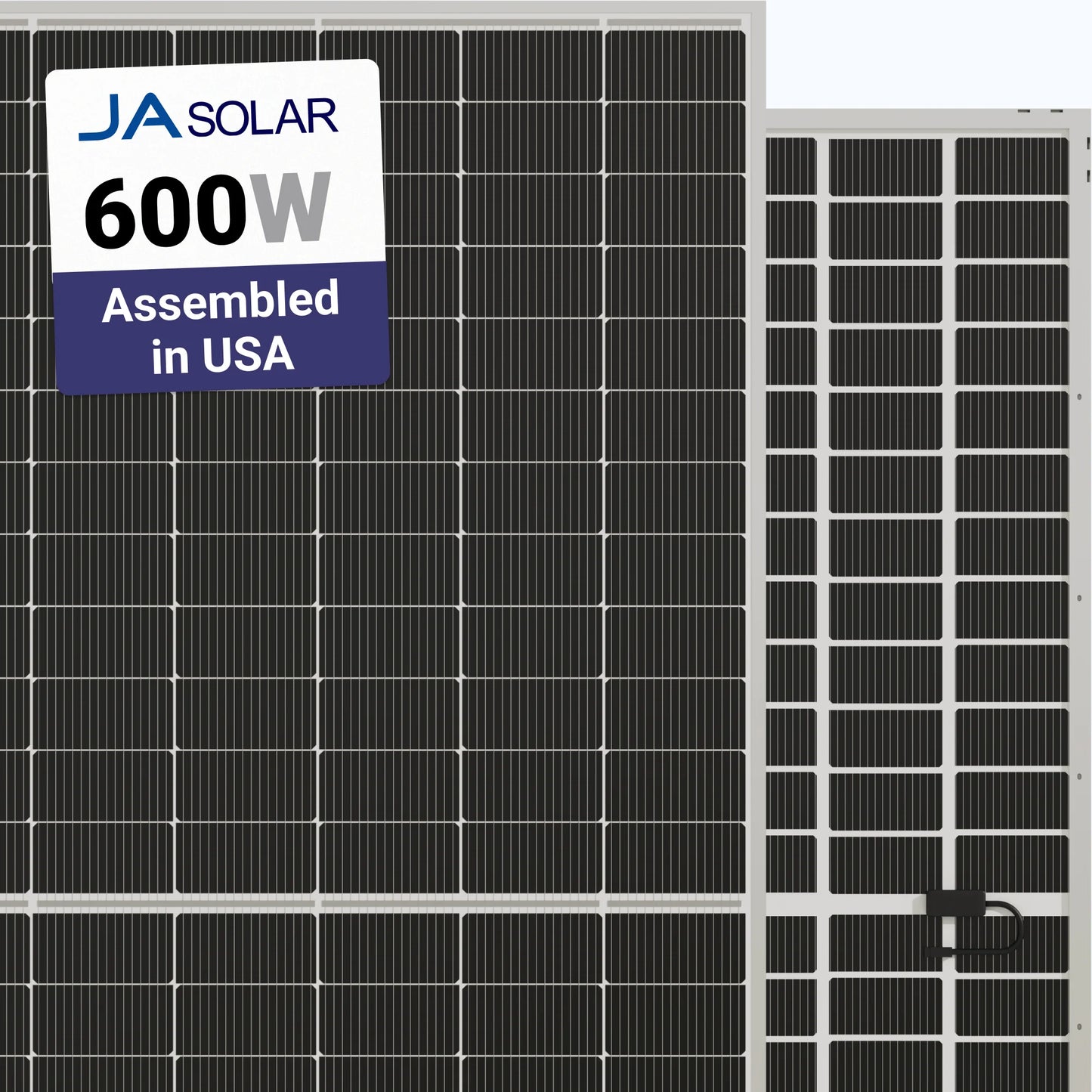 JA Solar 600W Solar Panel 144 Cell Bifacial JA-JAM72-D40-600MB Assembled in the USA
