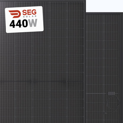 SEG Solar 440W Solar Panel 108 Cell All-Black Bifacial SEG-440-BTD-BG