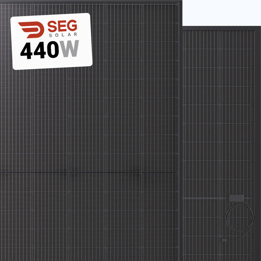 SEG Solar 440W Solar Panel 108 Cell All-Black Bifacial SEG-440-BTD-BG