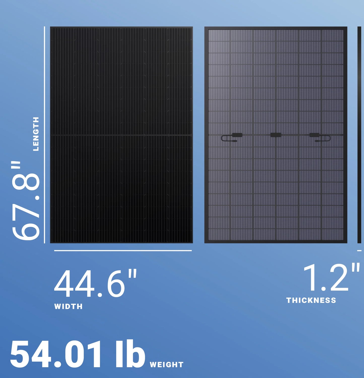 Hyundai 440W Solar Panel 108 Cell All-Black Bifacial HiN-T440NF(BK)