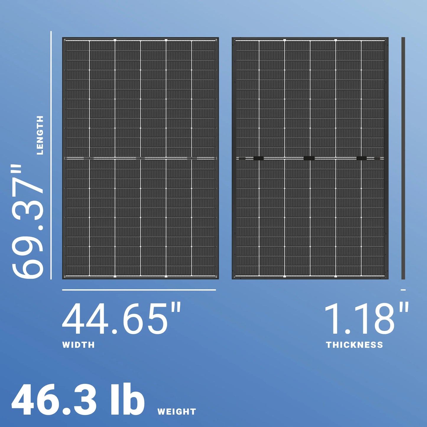Trina 445W Solar Panel 144 Cell All-Black Bifacial TSM-445-NEG9RC.27