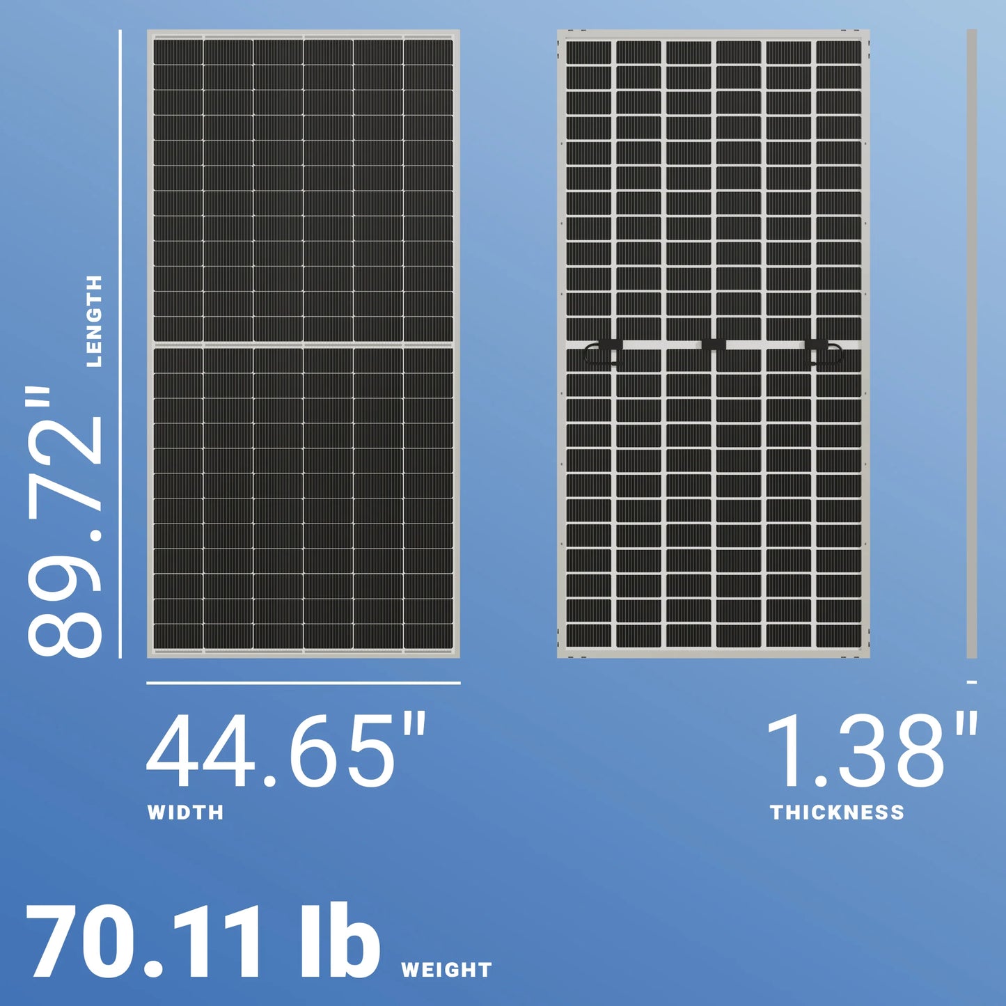 JA Solar 600W Solar Panel 144 Cell Bifacial JA-JAM72-D40-600MB Assembled in the USA