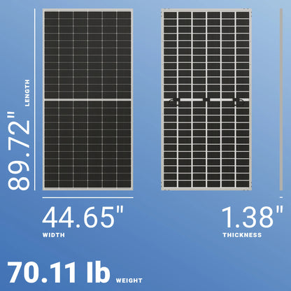 JA Solar 600W Solar Panel 144 Cell Bifacial JA-JAM72-D40-600MB Assembled in the USA