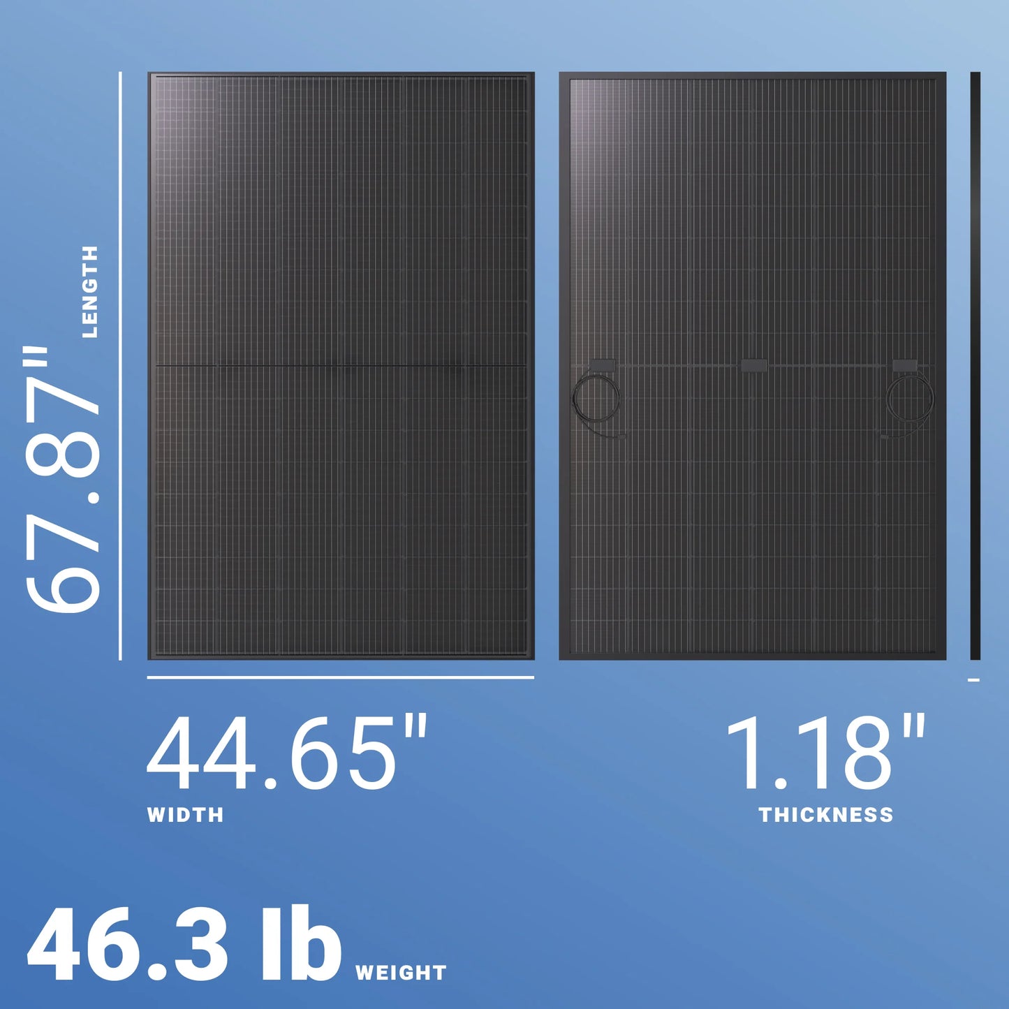 Philadelphia Solar 450W Solar Panels 108 Cell All-Black Bifacial MNB108(HCBF)-450W Clearance