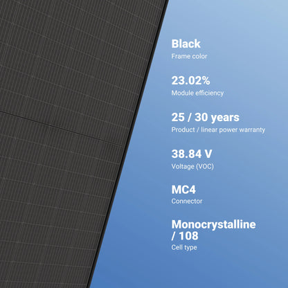 Philadelphia Solar 450W Solar Panels 108 Cell All-Black Bifacial MNB108(HCBF)-450W Clearance