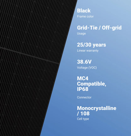 Hyundai 435W Solar Panel 108 Half-Cell HiN-T435NF(BK)