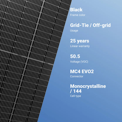 Trina 415W Solar Panel 144 Cell All-Black Bifacial TSM-415NE09RC.05 Clearance